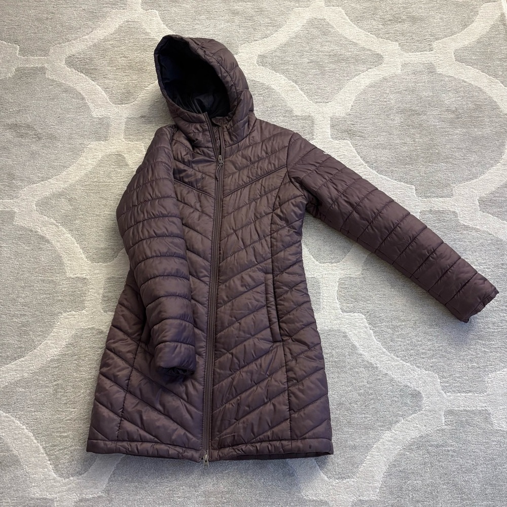 Columbia Omni Heat Women's Quilted Hooded  Puffer Jacket - Plum